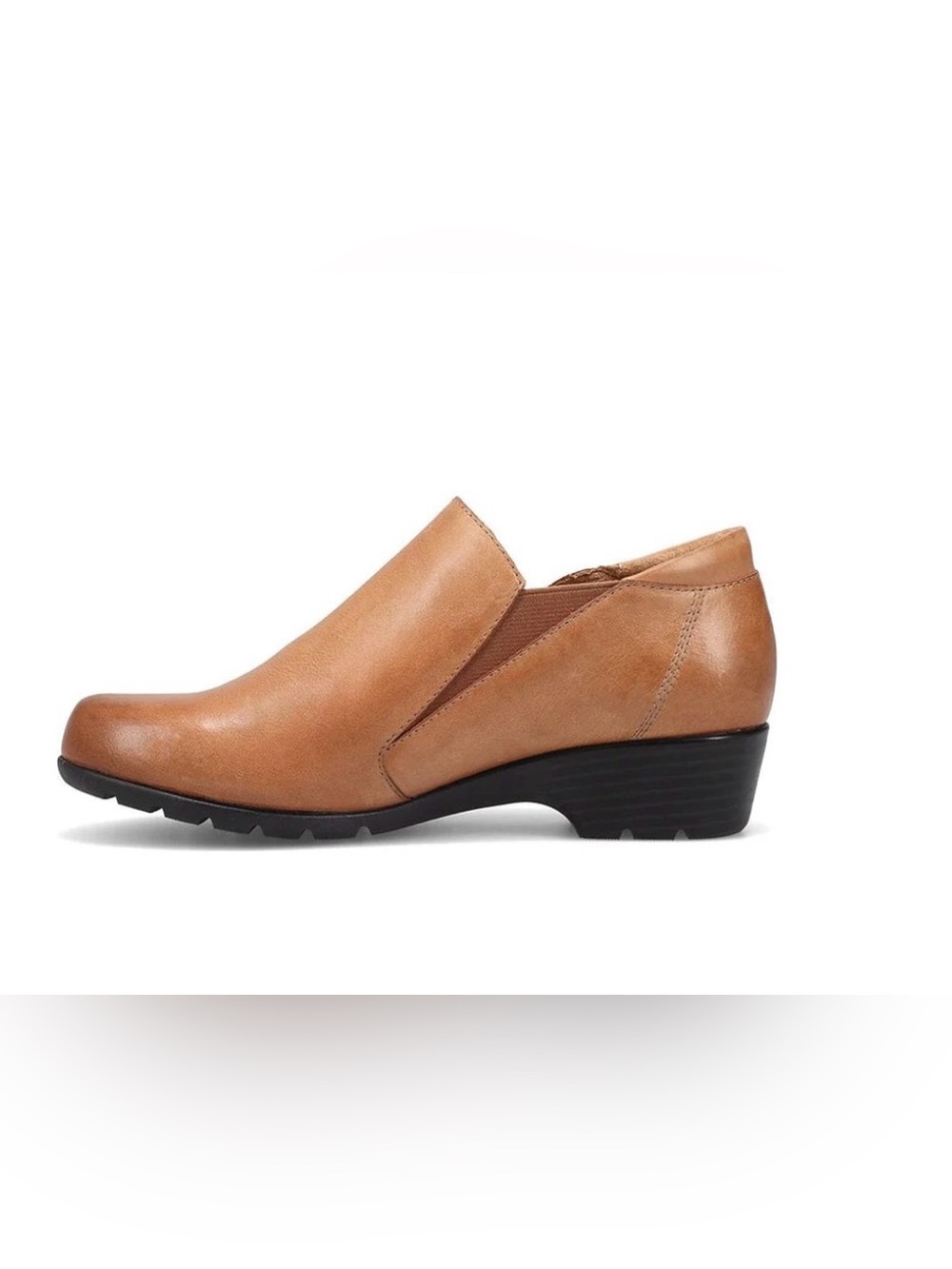 TAOS NWOT Daily Ankle Boot in Caramel Leather YKK Zip-Accent 1.5” Block Heel 7.5 - Picture 4 of 14